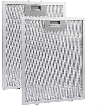 EffiFish 2 Pack Metal Grease Filter, Cooker Hood Metal Grease Filters, 300 X 240 X 9Mm 5 Layers Stainless Steel Cooker Hood Extractor Grease Filter Extractor Vents For Home Kitchen