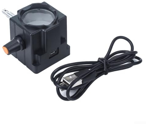 Sorgente luminosa del microscopio del LED USB Illuminatore bianco regolabile per microscopio biologico con luce naturale morbida di lunga vita a basso calore (A)