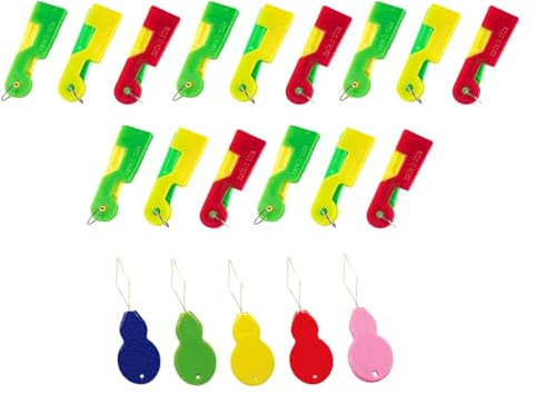 Juego de enhebradores de aguja de 20 unidades, ayuda para enhebrar agujas de coser, agujas de coser de plástico, enhebrador automático, accesorios para máquinas de coser, ayuda para coser a mano y