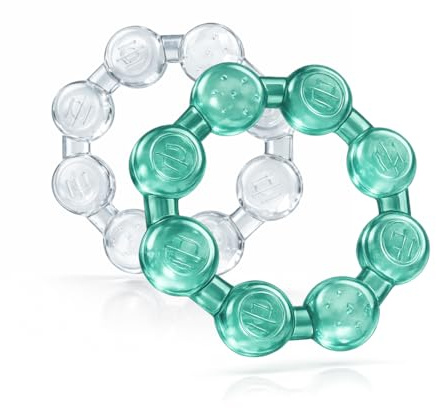 Colifree - Mordedor bebe refrigerante, mordedor frio bebe, 2 uds, con agua esterilizada y EVA blanda, alivia encías sensibles con efecto frío calmante, fácil agarre, para bebés +3 meses libre de BPA