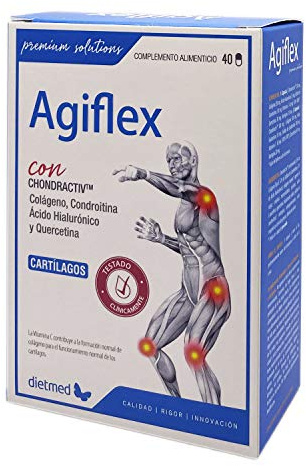 Salud Articular con Colágeno, Ácido Hialurónico y Condroitina - Apoyo a Cartílagos y Movilidad - Con Chondractiv™, Quercetina y Vitamina C - 40 Cápsulas - DietMed