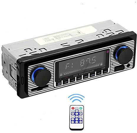 PolarLander Autoradio Bluetooth, Auto Stereo Audio Ricevitore, 4x45W FM Radio MP3 Player 1 DIN,12V Supporto USB/TF/EQ/AUX/FM/Microfono/Telecomando