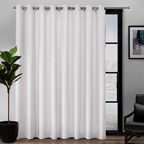 EXCLUSIVE HOME Loha Patio Grommet Top Single Curtain Panel, 108x84, Winter White