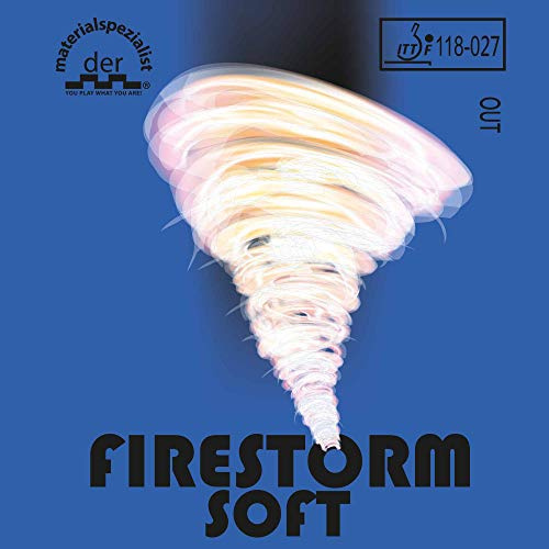 DER MATERIALSPEZIALIST Belag Firestorm Soft (Kurznoppe) Optionen 1,5 mm, schwarz