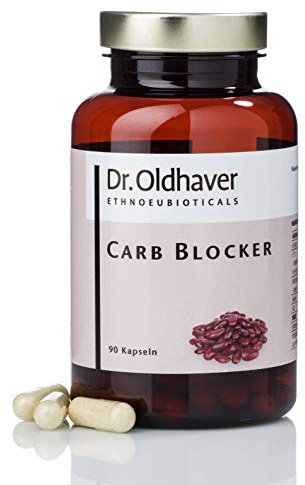 Dr. Oldhaver Carb Blocker Kohlenhydrathemmer (90 Kapseln) mit Bohnenpulver zur effektiven Hemmung von Kohlenhydrataufnahme (Low Carb), Made in Germany