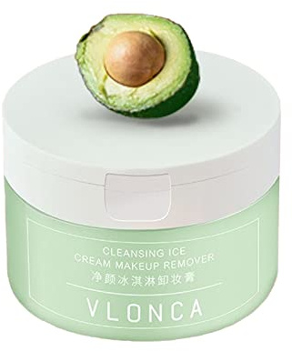 Cleansing Balm, Makeup Remover Balm, Refreshing Gentle Deep Cleansing Makeup Remover Cleanser Balm Suitable for All Skin Types 100ml (1#Avocado)