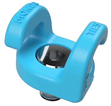 KONDOR BLUE Mondo-Ties | Clips de gestion des câbles pour l'organisation des câbles sur l'appareil photo | Monté 0,6 cm - 20 | Lot de 5 | Bleu
