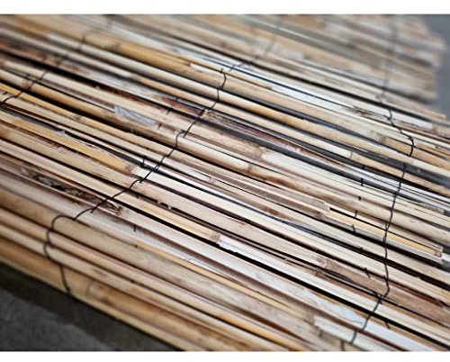 UETIAN Natural Split Reed Fence Privacy Decorative Fencing Hand-Woven Bamboo Reed Screening for Outdoor Garden Decoration Shade Privacy Windbreak (1.5m x 5m)