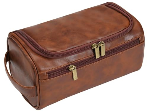 Piccola borsa da toilette personalizzata da uomo, organizer minimalista da viaggio Dopp, borsa da barba impermeabile per accessori da toeletta, essenziali per la camera, ideale come regalo di Natale