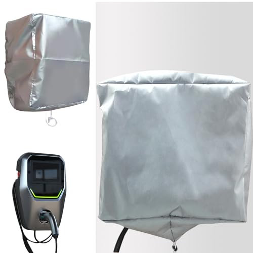 Nizirioo Funda protectora de pared para estación de carga de vehículos de energía nuevos, 40 x 32 x 20 cm, techo protector de montaje en pared de tela Oxford, exterior a prueba impermeable, toldo