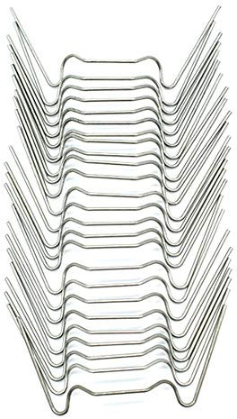RXMORI 25Pcs Clip de Vitrage de Serre, Clip de Serrage de Fil Accessoire de Serre, Clips de Type W en Acier Inoxydable Clips à Ressort à Lames Clips de Fixation de Fil pour Serre en Verre(#1)