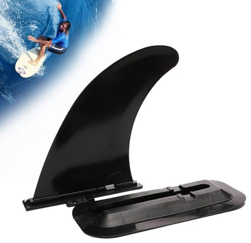 Yomotay Surfboard Center Fin mit Base, Professionelle Surfboard Finne, PVC abnehmbare Center Fin SUP Surf für Long Board, Stand Up Paddle usw - 9inch