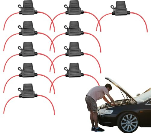 Porte-fusible étanche | Support pour fusible standard 12-48 V 10 unités - Accessoires de circuit pour équipements électriques de camping-car