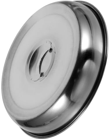 Garneck Tapa De Acero Inoxidable para Alimentos 22 Cm Diámetro Cubierta Protectora Resistente para Conservación De Carne Utensilio De Cocina Adecuado para Restaurante y Hogar