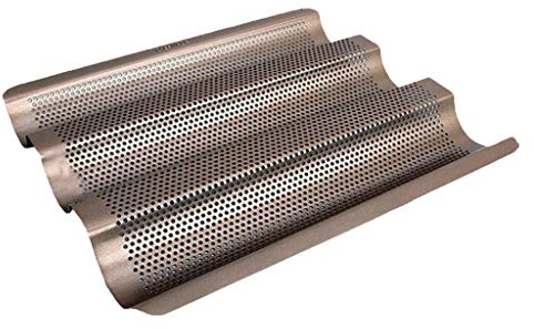 French Baguette Baking Pans 3 Slots Bread Pans Toaster Pan for Kitchen Baking