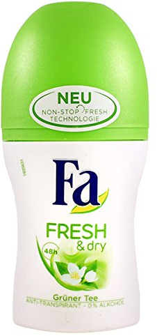 3 X Fa deodorante roll-on da donna Fresh & Dry Green Tea – 50 ml