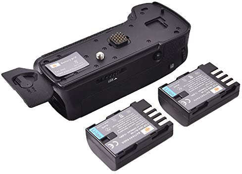 DSTE DMW-BGGH5 DMW-BGGH5GK Poignée d'alimentation Verticale pour Appareil Photo numérique Panasonic Lumix DMC-GH5 GH5 + 2 Batteries DMW-BLF19