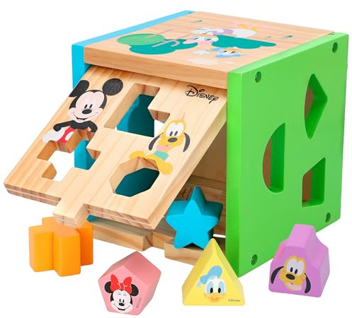 WOOMAX Cubo encajables bebé 14 Piezas, Figuras geométricas y Colores, Juguetes bebés 1 año, Juego Educativo niños 1-2 años, Desarrollo de Habilidades motoras (48717)