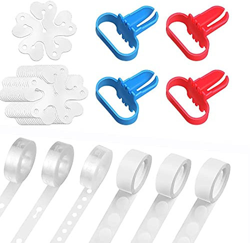 SHULLIN 30 Stück Ballon Girlande DIY Balloon Arch Girlande Dekoration Streifen Kit mit 3 Rollen Band Clips Streifen 3 Rollen Ballonkette 20 pcs für Ballon Bogen deko