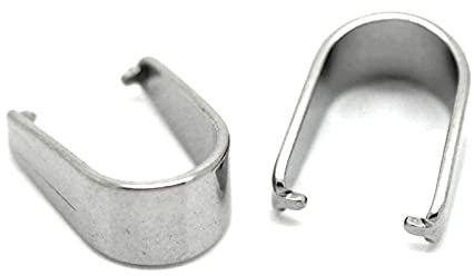 BOSAIYA PJ1 200pcs / lot fermes en Acier Inoxydable Pinch Bails Charme Graines Melon Graines Boucle Pendentif DIY Collier Bracelet Bracelet Connecteurs Connecteurs de Bijoux Tl0622 (Size : 4x9mm)