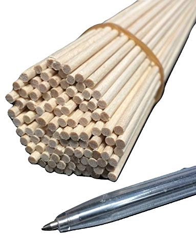 Trustleaf 3mm x 600mm Birch Hardwood Wooden Craft Sticks/Dowels - Seconds - Pack of 20 Dowels