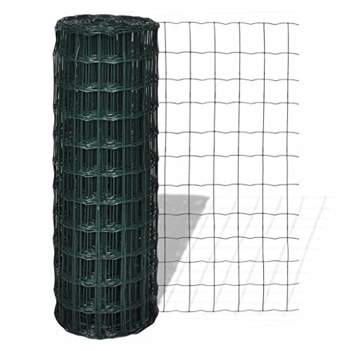 ShGaxin Set de Euro Valla, Malla Gallinero, Cerramientos Jardin, Vallas De Obra, Malla De Ocultacion para Jardin, Malla Conejera, acero Verde 10x1 m