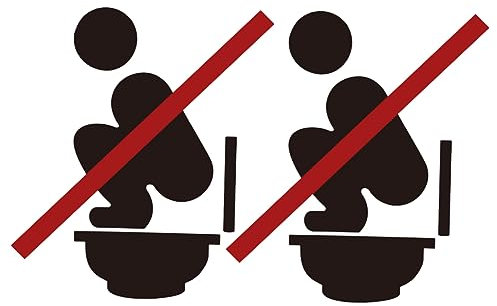 Anneome 2fogli Adesivo Per Coperchio Del Wc Adesivo Per Cartello Del Wc Adesivi Per Cartelli Per Rimovibile Per Per