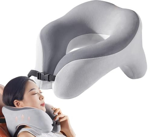 Verstellbares Flugzeug-Reisekissen | Waschbares Reisekissen für Flugzeug | Atmungsaktive Reisekissen für Flugzeuge | U-förmiges Reisekissen Auto Kopfstütze Kissen Atmungsaktives Reisekissen für