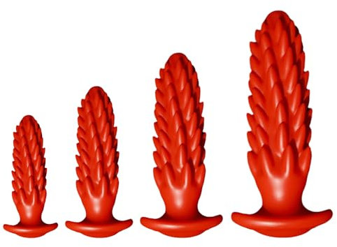 Xuomt Weicher Extra Groß Dorndildo Analplug Realistischer Monster Dildo mit T-förmiger Butt Plug G-Punkt Prostata Massage Analspielzeug Analdildo für Frauen Männer Dildos Anal Erotik Sex Toys (M)