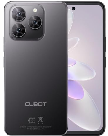 CUBOT Note 60 - Smartphone 4G 7.2 HD+ 120Hz, 16GB RAM (6GB+10GB Ext.), 128GB ROM, Caméra 48MP, Batterie 7000mAh, Android 15, Unisoc T615, Noir
