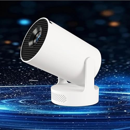HY300 PRO Miniprojektor, 4K 1080P-stöd, med Android 11, WiFi 6, Bluetooth 5.0, stöder Airplay & Miracast, bärbar hem- och utomhusprojektor, projektor med automatisk trape (Ultra)