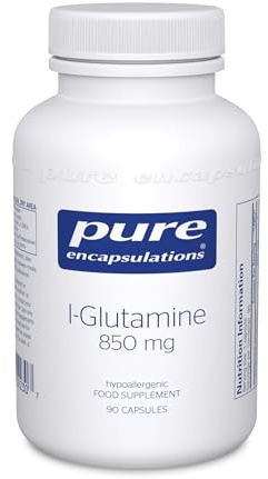 Pure Encapsulations L-Glutamine 850mg - Ideal for Atheles - Glutamine Capsules - 90 Capsules