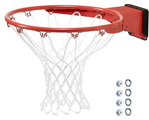 Silverback Deluxe Breakaway Rim with Nylon Net Compatible with Silverback NXT and Goaliath GoTek In-Ground and Wall-Mounted Basketball Hoops