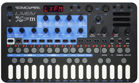 Sonicware Liven XFM [Multitrack FM Synthesizer] 4 FM Synth Engines, 4 Operatoren, 16 Algorithmen, 4-Spur Step Sequencer, FM Fusion für einzigartige Sounds