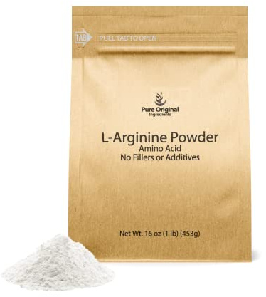 PURE ORIGINAL INGREDIENTS L-Arginine Powder (1 lb) Amino Acid, No Fillers, Dietary Supplement