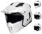 ILM Motocross Helmets Motorcycle 3/4 Half Helmet Open-Face for Men and Women Vintage Retro with Visor for Moped ATV Cruiser Scooter ECE Model Z302,White, 2XL
