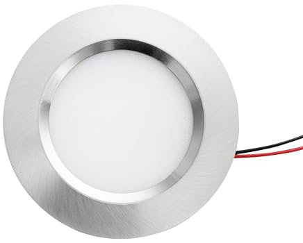 LeClubLED Spot LED Encastrable 55mm Compact Aluminium Brossé 3W DC12V Équivalent 25W - Blanc Naturel 4000K SPR4W