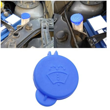 JNNJ Flaschenverschluss Für Scheibenwaschanlage, Auto Windschutzscheibe Waschflaschen Kappe, Autowaschanlage Flaschenverschluss Für MK6 2001-2008 1488251(Blau)