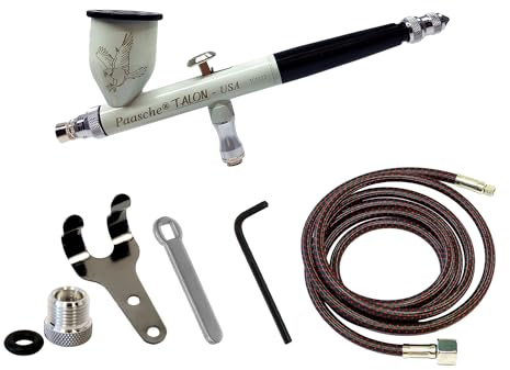 Paasche Airbrush C-TG1-WB Double Action Gravity Feed Airbrush. with Custom White-Black Coloring. (Airbrush Made in The USA)