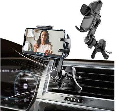 JNNJ Supporto Universale per Telefono con Presa d'Aria e Gancio in Metallo per Auto