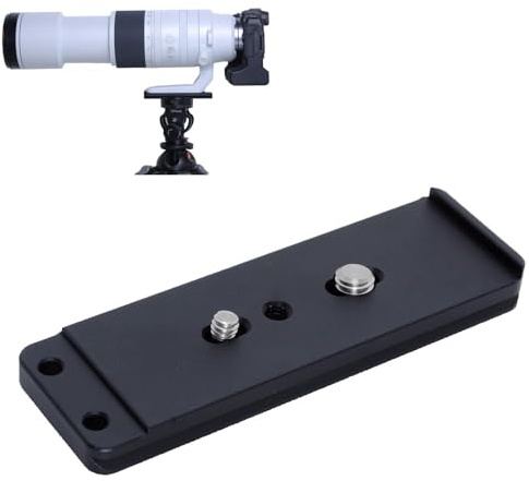 iShoot Arca-Swiss Fit - Piastra a sgancio rapido per fotocamera compatibile con Canon RF 200-800 mm F6.3-9 IS USM Staffa di supporto per treppiede ad anello, utilizzata per morsetto per treppiede Arca