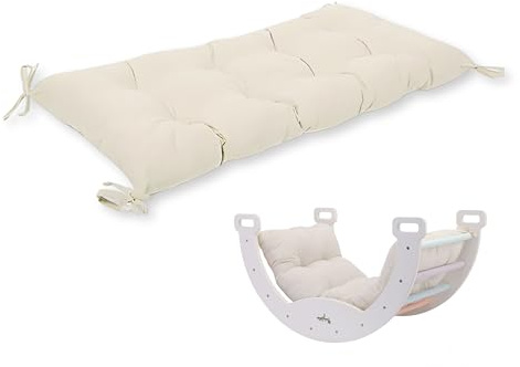 Family Nation, Cuscino per Arco Montessoriano Rainbow da Arrampicata, per Bambini da 6 Mesi di Età, in Lana di Peluche, Lavabile in Lavatrice, 105x47x8 cm
