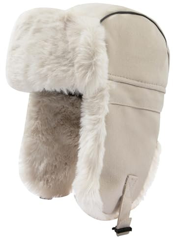 CLAPE Warme Fliegermütze Herren Damen Winter Trappermütze Kunstfell Wintermütze mit Ohrenklappen Winddicht Uschanka Russische Mütze