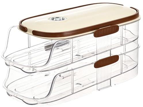 Soporte para huevos para refrigerador,Soporte para huevos para refrigerador - Almacenamiento de huevos apilable para frigorífico,Organizador estable de huevos para nevera, dispensador de huevos que ah