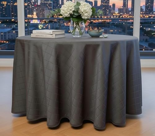 BLUZIMAN Falda Mesa Camilla Redonda 60 Hecho en España 100%, Ropa Camilla con Bordón, Enaguas Enaguillas Faldillas Mesa Camilla Premium (Diámetro Mantel 210cm, para Mesas de 60cm, Gris)