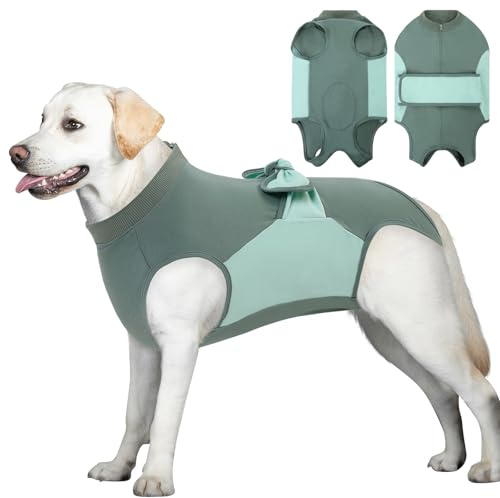 ASENKU Tuta Post-Operatorio per Cani per Cani Maschi e Femmine - Body Riparatore Chirurgico Dopo Sterilizzazione,Interventi Addominali, Proteggere Ferite e Punti - Alternativa al Collare Elisabettiano