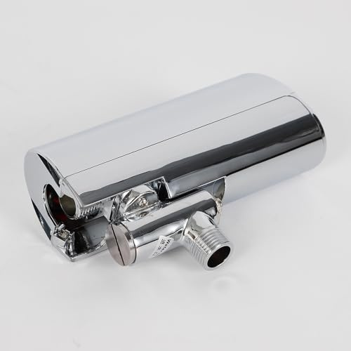 Valvola di scarico automatica per orinatoio, sensore 40-70 cm, rubinetto igienico per orinatoio con sensore a infrarossi e doppia flessione, funzione di risparmio idrico senza contatto, valvola di