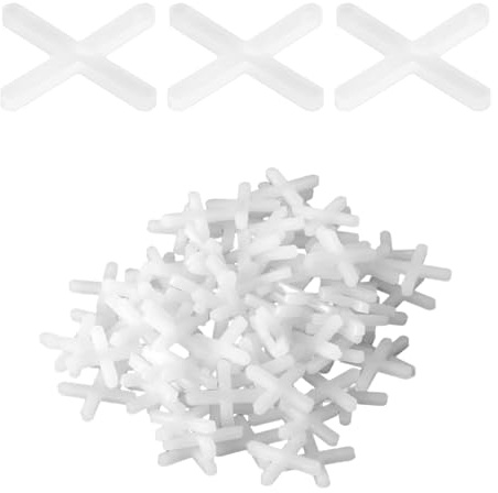 Distanziatori a croce in plastica, distanziatori per piastrelle, 3 mm, in plastica, uno strumento per un posizionamento preciso durante la posa di piastrelle da parete e da pavimento, 500 articoli