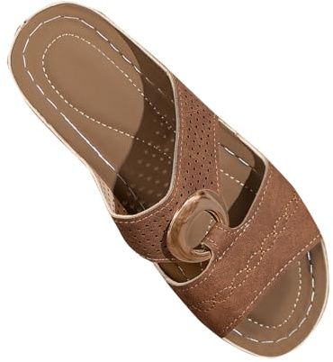 Sommarsandaletter, dam, bekväma kilpantoletter, dam, sommar, strandsandaler, ortopediska sommarskor, kilklack, platåsandaler, mors dag, pantoletter med spänne, fritidssandaler