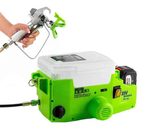 PTATT Spruzzatore di Vernice airless a Zaino, Kit Pistola a spruzzo elettrica per spruzzatore di Vernice airless da 17 MPa per Vernice al Lattice/Vernice oleosa/Vernice a Base d'Acqua